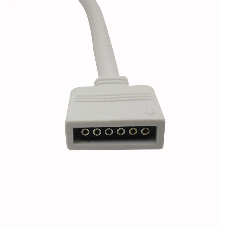 12mm 6 pin Strip To Controller Solderless Easy LED Connector with 13cm Cable for RGB+CCT LED Strip 12mm 6 pin Strip To Controller Solderless Easy LED Connector with 13cm Cable for RGB+CCT LED Strip